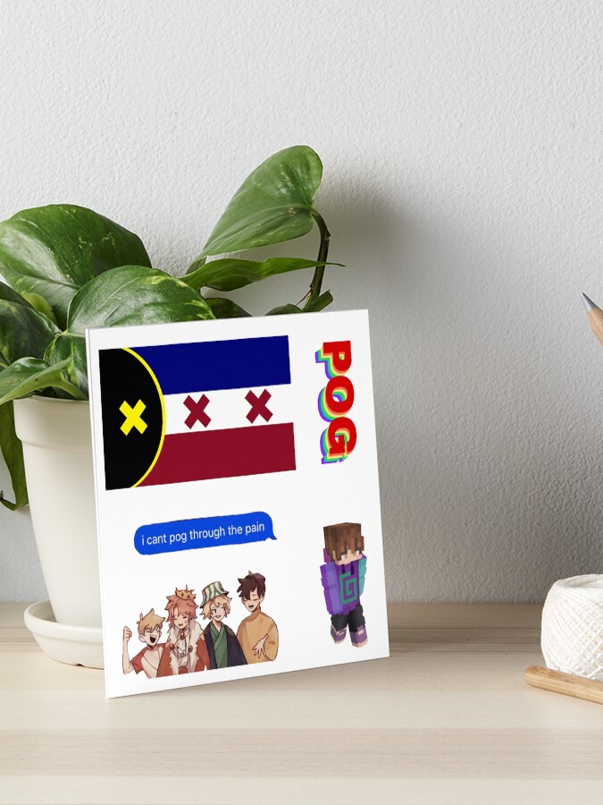 dream smp mcyt stickers art board print for sale by lillirosee redbubble