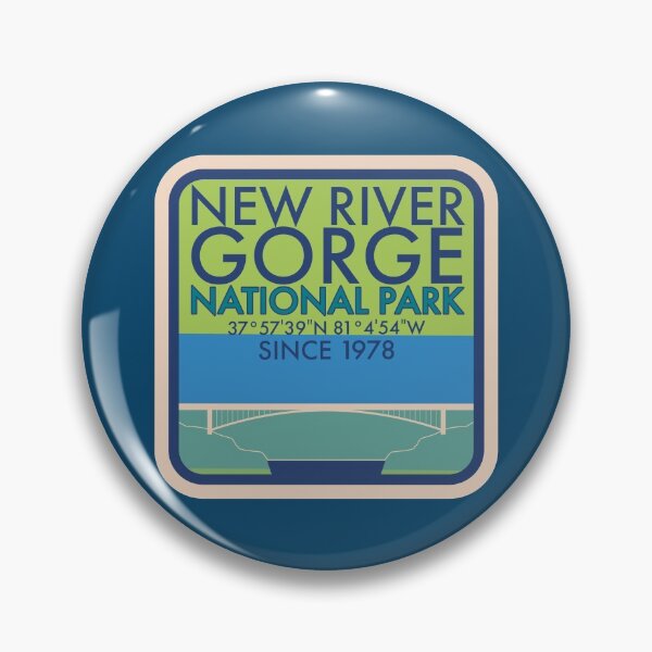 Item preview, New River Gorge Ntional Park Square Badge designed and sold by bfwilson.