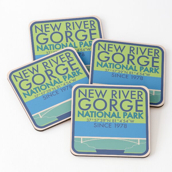 Item preview, New River Gorge Ntional Park Square Badge designed and sold by bfwilson.