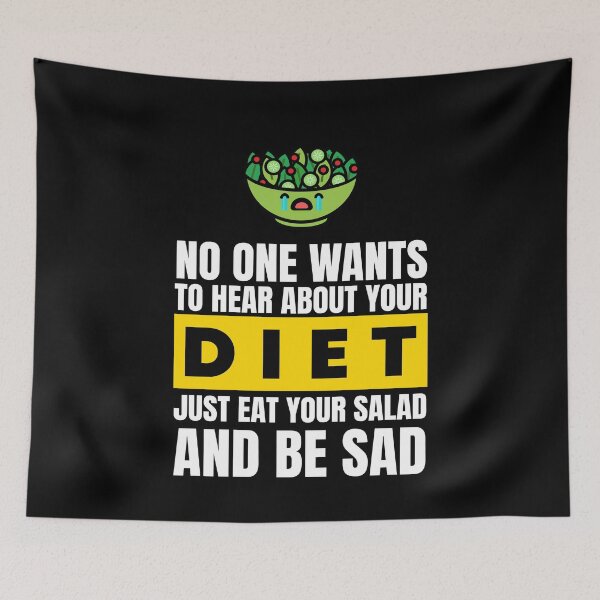 Item preview, Eat Your Salad Anti Diet Fun Overweight designed and sold by MooonTees.