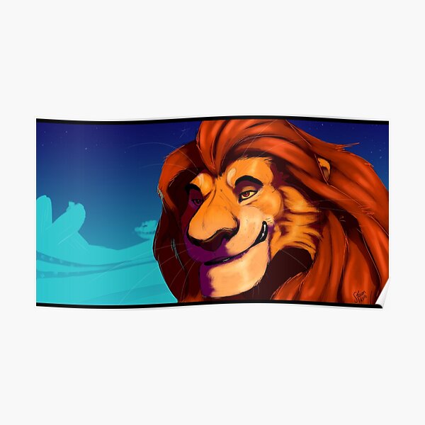 The Lion King Mufasa Poster By Qvercast Redbubble