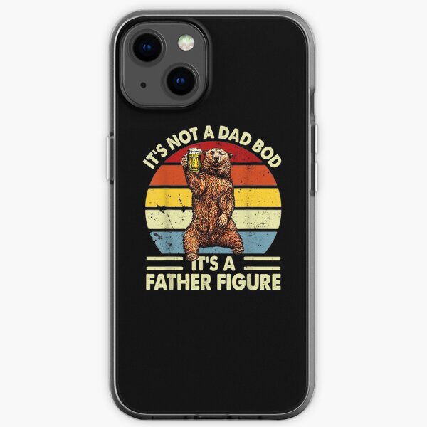 Mens It's Not A Dad Bod It's Father Figure Bear Beer Lover iPhone Soft Case