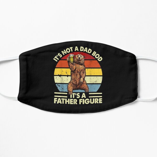Mens It's Not A Dad Bod It's Father Figure Bear Beer Lover Flat Mask