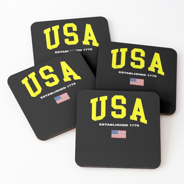 Item preview, Usa American Flag Stars Stripes College Block Style  designed and sold by maizreo.