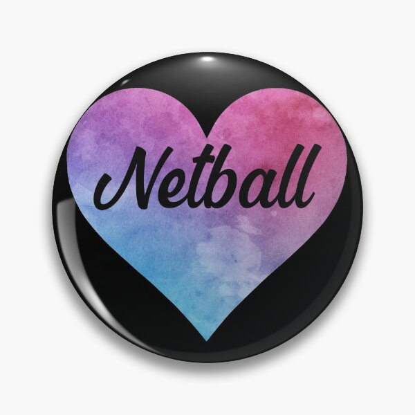 Item preview, Netball girl watercolor heart sticker designed and sold by chrlalexandru.