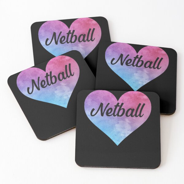 Item preview, Netball girl watercolor heart sticker designed and sold by chrlalexandru.