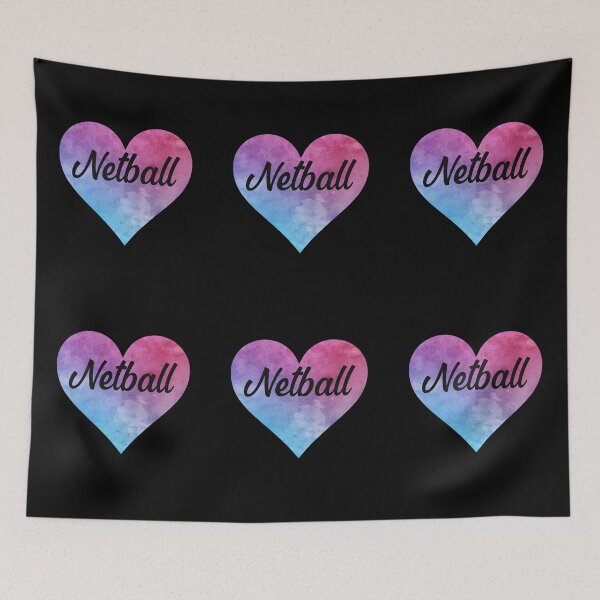 Item preview, Netball girl watercolor heart sticker designed and sold by chrlalexandru.