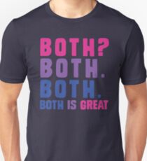 Beide? Beide. Beide. Beides ist toll - bisexuelle Flaggenfarben Slim Fit T-Shirt