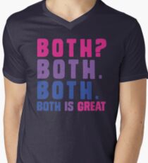 Both? Both. Both. Both is great - bisexual flag colors Men's V-Neck T-Shirt