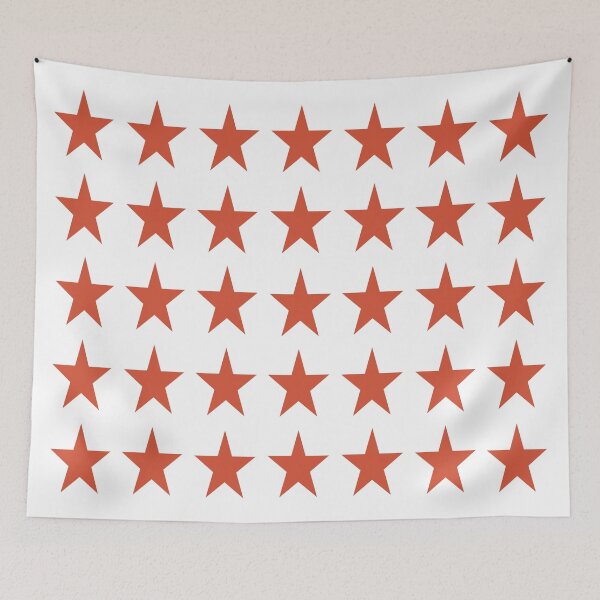 Item preview, Medium TENNIS COURT CLAY and WHITE STARS  designed and sold by RachelMacht.