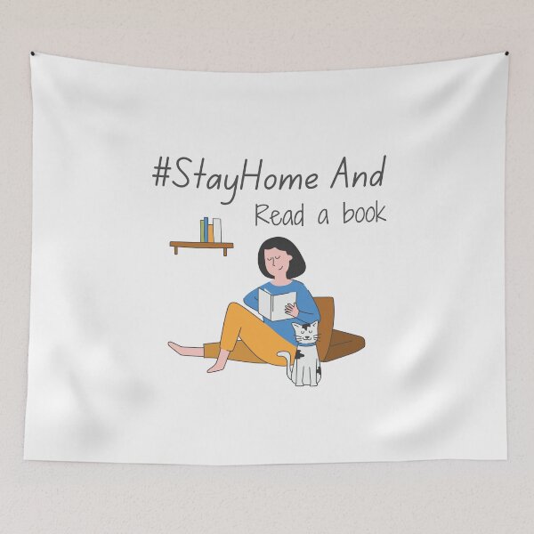 Item preview, Stay home and read a book designed and sold by amithachapa.