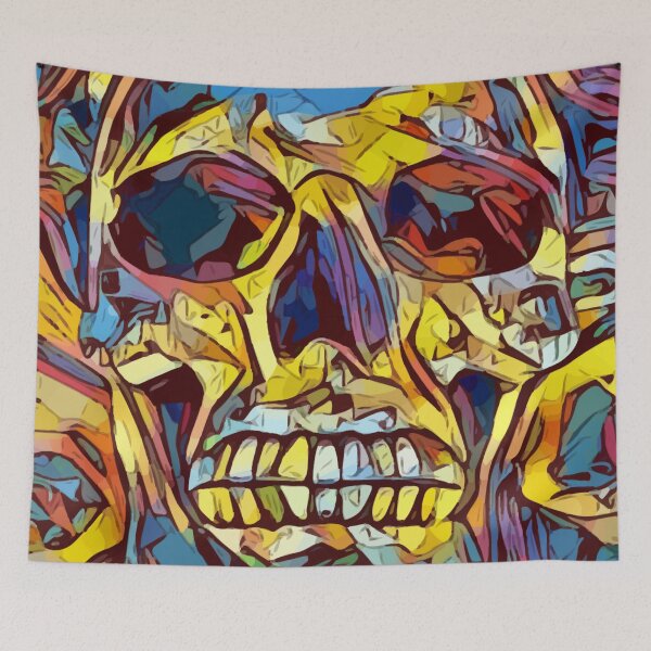 Item preview, Skull smile cracked paint designed and sold by Motivationftp.