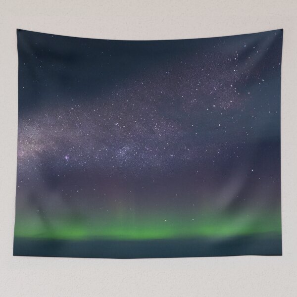 Item preview, The Nordic Neon Lights, starry Universe, Aesthetic cosmos, shiny galaxy dark tapestry, trendy home decor art, wall designed and sold by August-E.