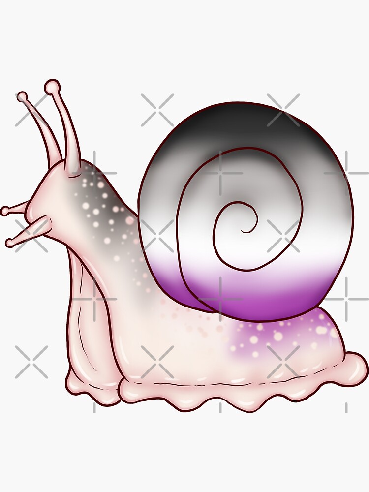 "Pride Snail Asexual / Demisexual" Sticker for Sale by SketchyPique