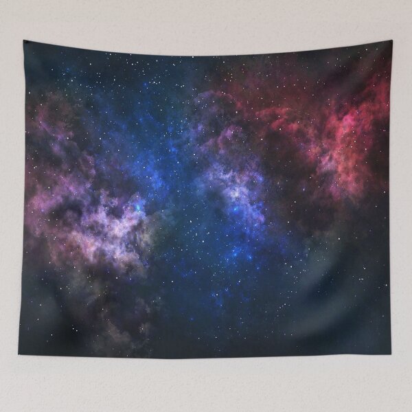 Item preview, Unparallel Universe, dreamy Nebula, Red, blue Milky way, Aesthetic cosmos, shiny galaxy, starry dark tapestry, trendy home decor art, wall designed and sold by August-E.