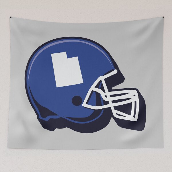 Item preview, Blue Utah State Outline Football Helmet designed and sold by SLAG-Creative.