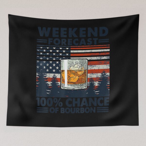 Item preview, Funny Bourbon Forecast 100 Chance American Flag Patriotic  designed and sold by anniet33.