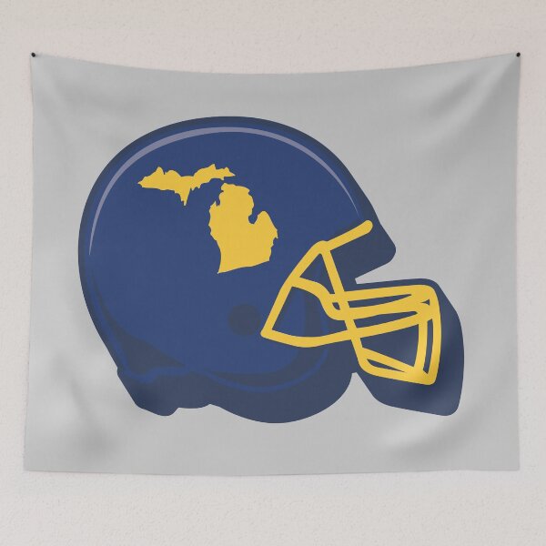 Item preview, Michigan Outline Football Helmet designed and sold by SLAG-Creative.