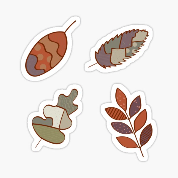 Minimalistic Leaves Sticker