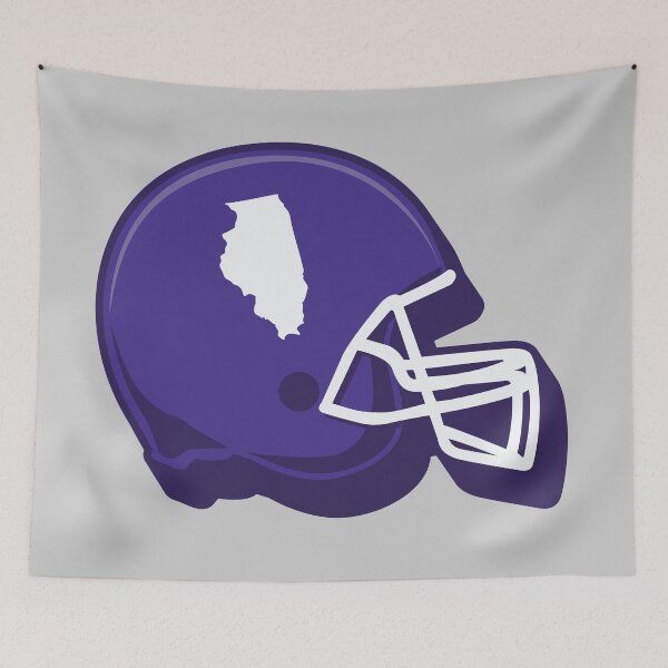 Item preview, Illinois State Outline Football Helmet designed and sold by SLAG-Creative.