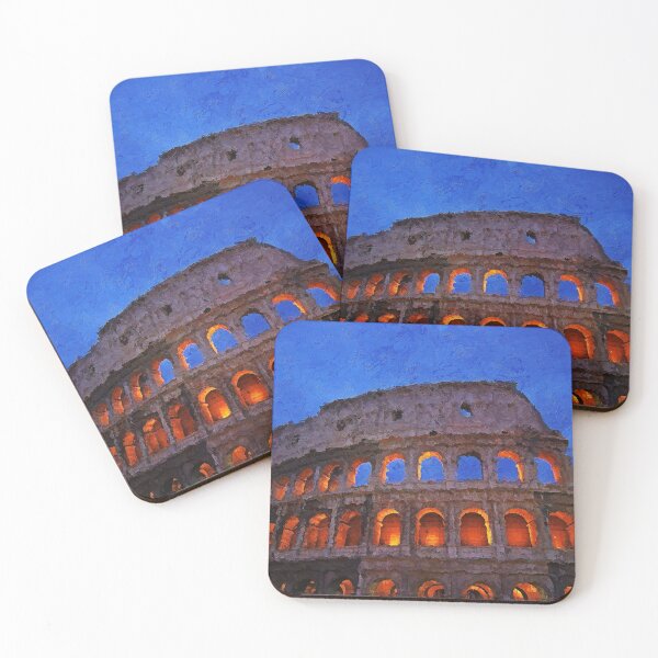 Item preview, Roman Coliseum at Night - Acrylic painting designed and sold by MMAR-Designs.