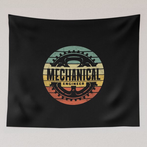 Item preview, Distressed Retro Background Mechanical Engineer Cogs designed and sold by LittleFlairTee.