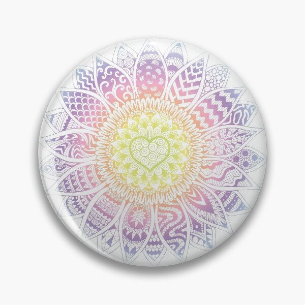 Item preview, Vibrant pastel color mandala sunflower designed and sold by Somjaijaithieng.