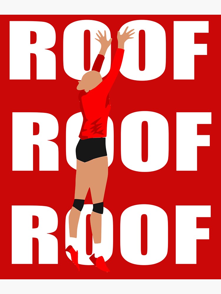 "ROOF ROOF ROOF Volleyball" Sticker for Sale by Oldroadie Redbubble