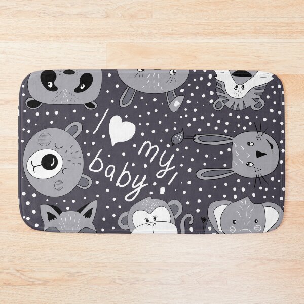 Item preview, I love my baby, for children play mat, animals designed and sold by AvotArt.