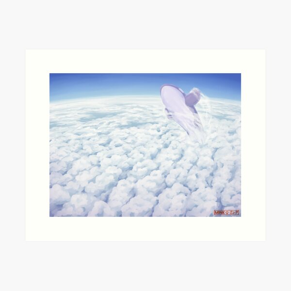 Swimming with the clouds Art Print