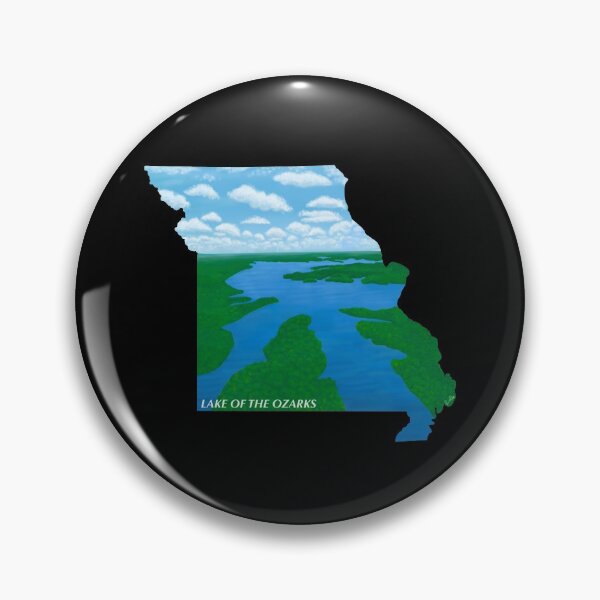Item preview, Missouri Silhouette - Lake of the Ozarks - black background designed and sold by EcoElsa.
