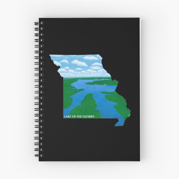Item preview, Missouri Silhouette - Lake of the Ozarks - black background designed and sold by EcoElsa.