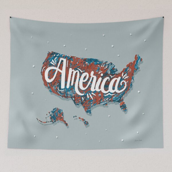 Item preview, America digital illustration designed and sold by tessakatecreate.