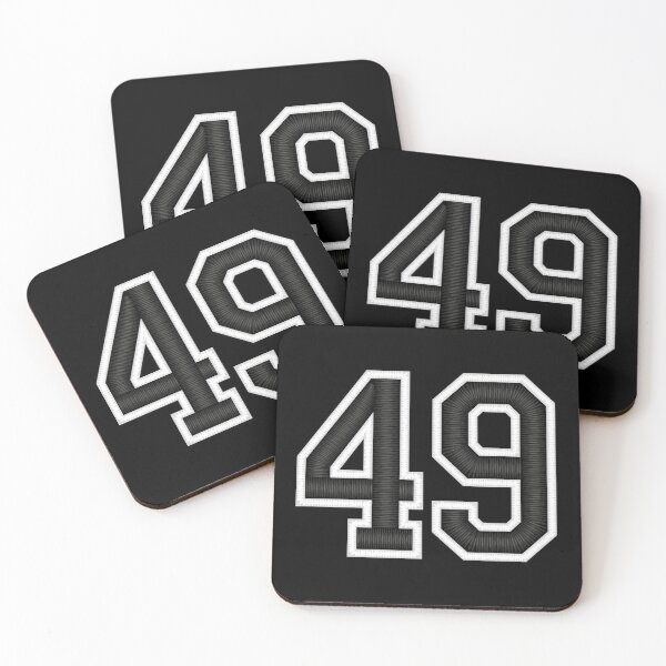 Item preview, 49 Black Jersey Sports Number forty-nine Football 49 designed and sold by elhefe.