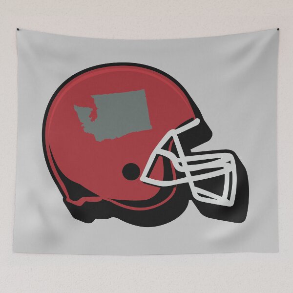 Item preview, Washington State Outline Football Helmet designed and sold by SLAG-Creative.