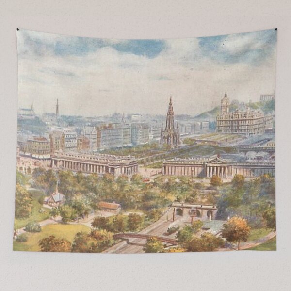 Item preview, Vintage Illustration of the view from Edinburgh Castle designed and sold by yourscotland.