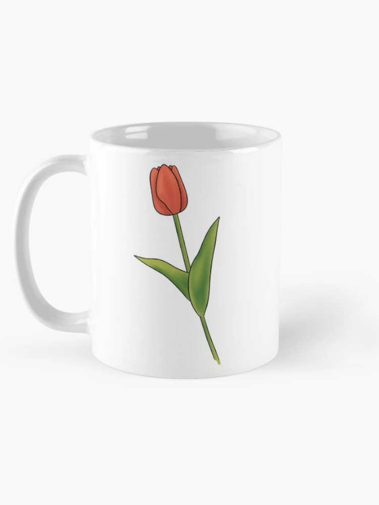 Aperçu 5 sur 6. Mug à café avec l'œuvre Tulipe créée et vendue par Reeseworks.