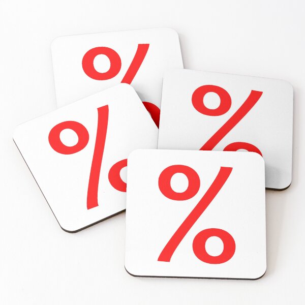 Item preview, Red color Percentage mark designed and sold by WECreations.