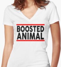 Boosted Animal Women's Fitted V-Neck T-Shirt