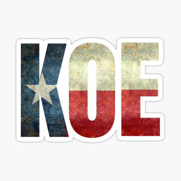 KOE (Wetzel) Texas Flag Sticker