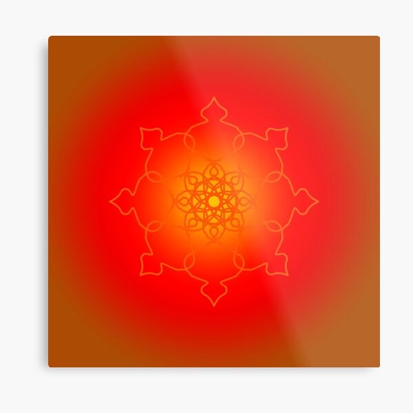 3 Metal Print