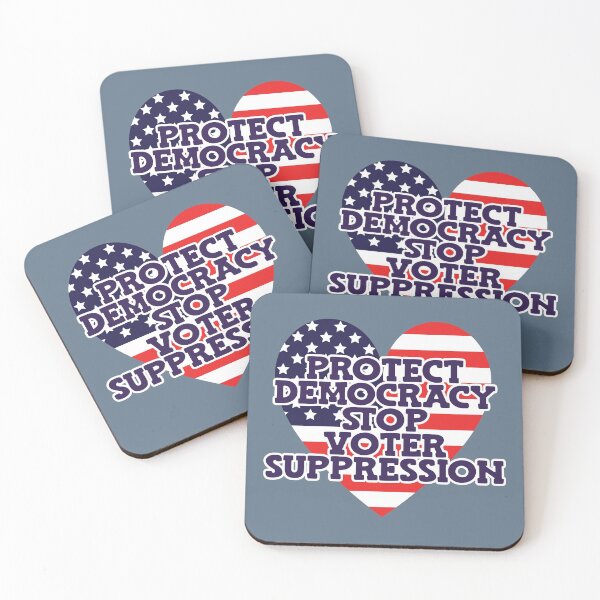 Item preview, Protect Democracy, Stop Voter Suppression - Heart Flag designed and sold by Chubuter.