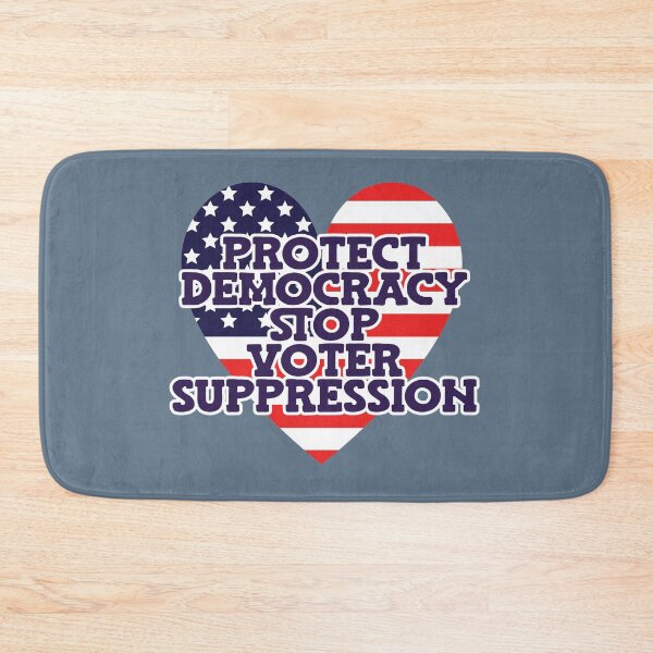 Item preview, Protect Democracy, Stop Voter Suppression - Heart Flag designed and sold by Chubuter.