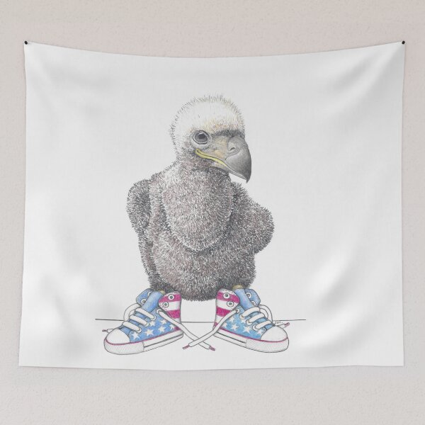 Item preview, Eaglet in Stars & Stripes Sneakers designed and sold by JimsBirds.