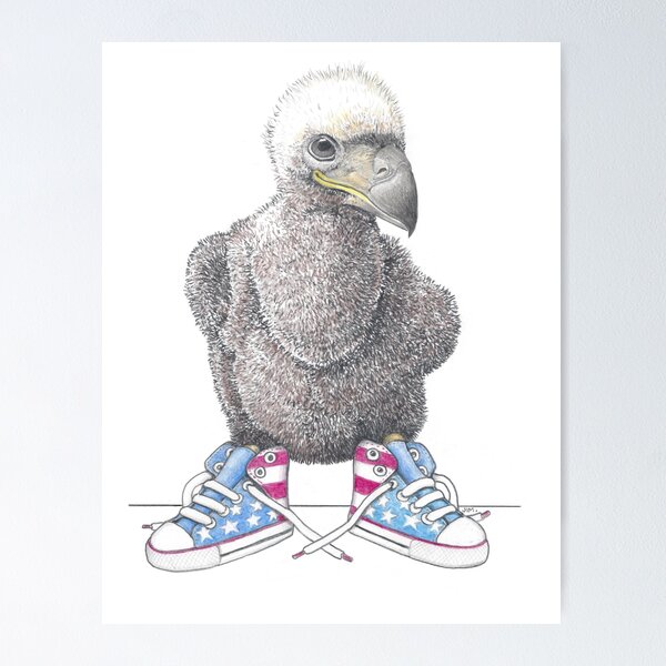 Item preview, Eaglet in Stars & Stripes Sneakers designed and sold by JimsBirds.
