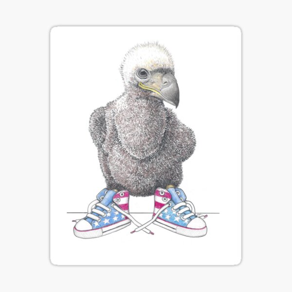 Item preview, Eaglet in Stars & Stripes Sneakers designed and sold by JimsBirds.