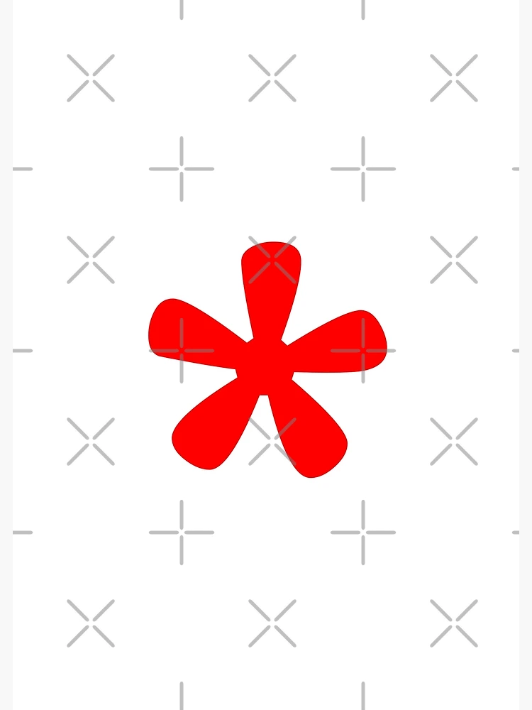 Red color Asterisk / Star mark / Star sign