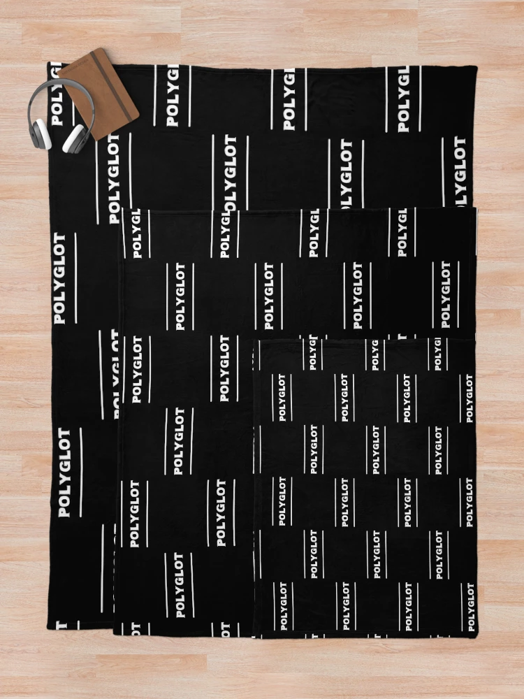 Thumbnail 5 of 6, Throw Blanket, Polyglot designed and sold by DesignsofNote.