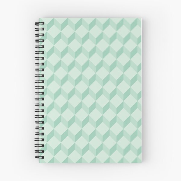 Item preview, green 3d geometic cube pattern designed and sold by Asa-design.