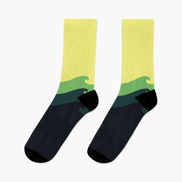 Item preview, Three Waves Design in Yellow and Green designed and sold by NamColors.